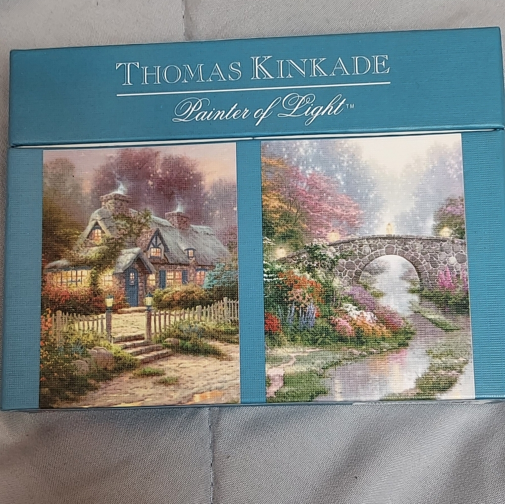 Thomas Kinkade Painter Of Light Bicycle Playing Cards 2 Decks Artist Games
